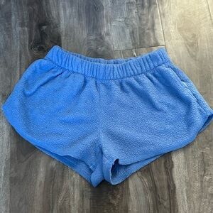 Aerie blue fleece shorts